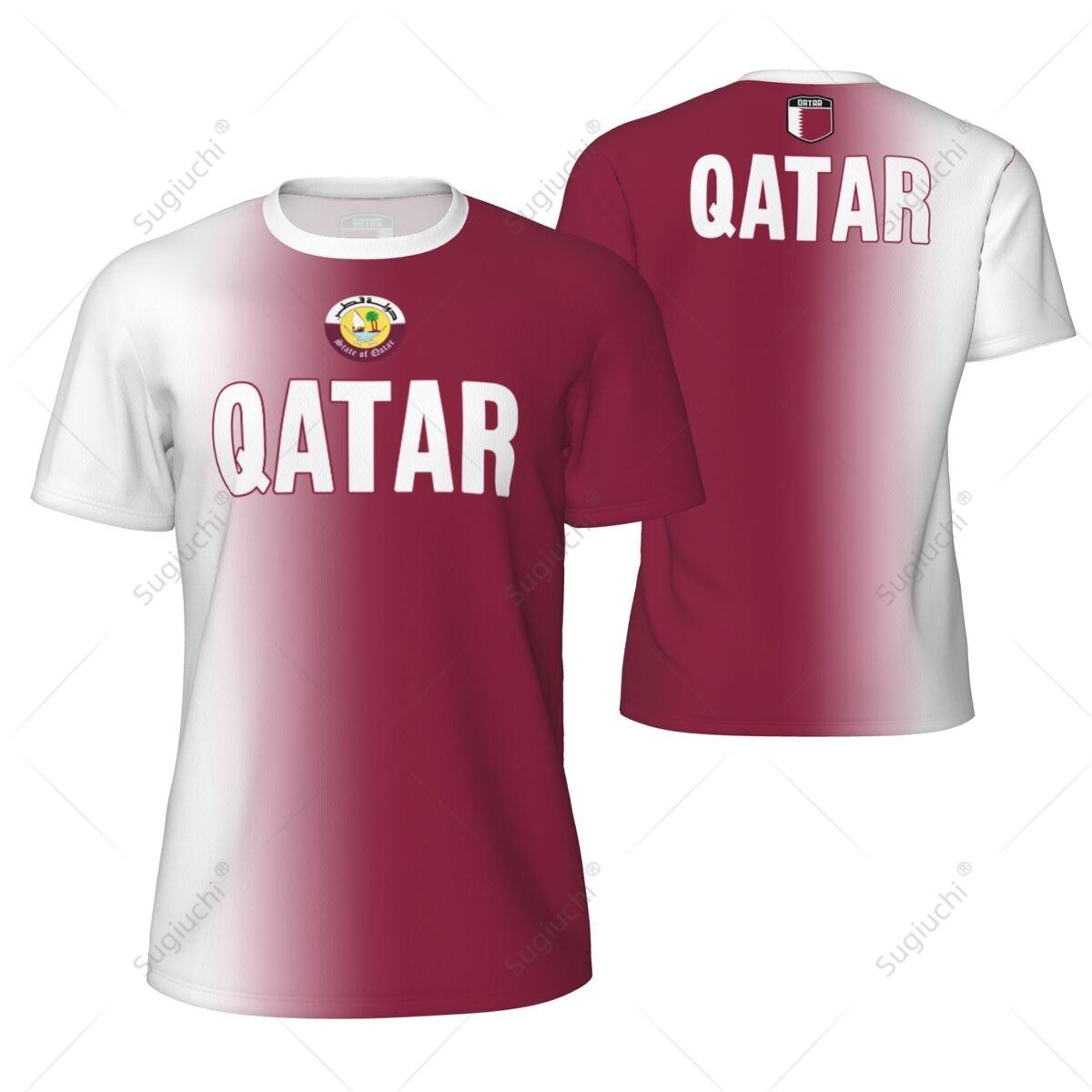 Sports Mesh T-shirt Qatar Flag - 3D Printing Qatar review and price