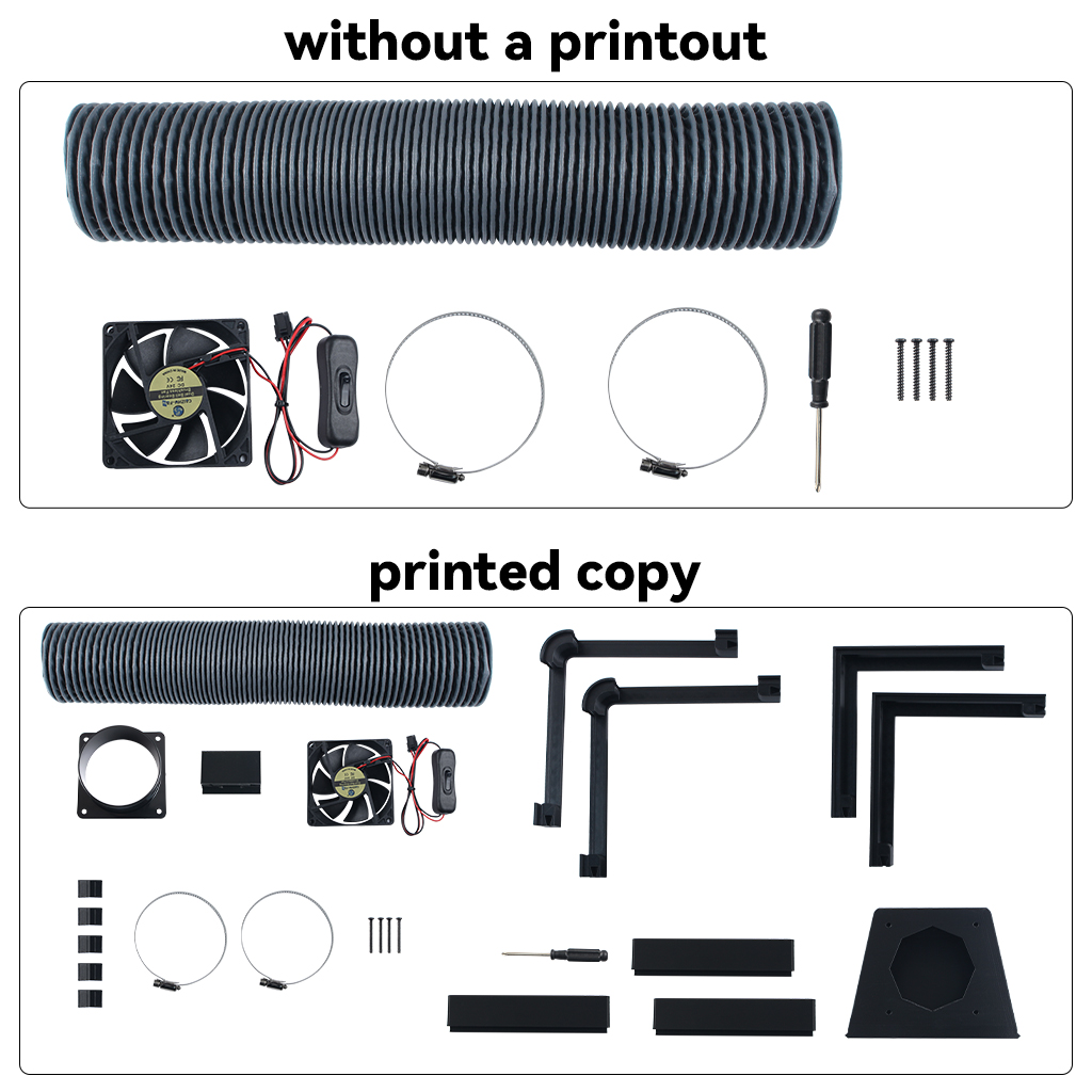 External Exhaust Fan Kit for B - 3D Printing Bambu Lab review and price